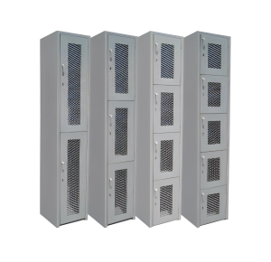 LOCKER METALICO CON PUERTA DE MALLA