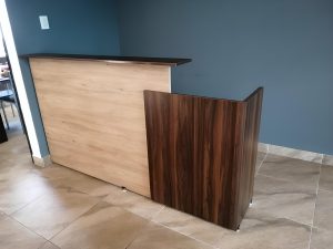 Recepción con desnivel