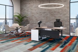 Escritorio con credenza lateral