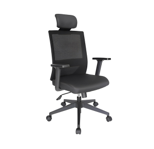 SILLA DIRECTIVA DE RESPALDO ALTO CON CABECERA